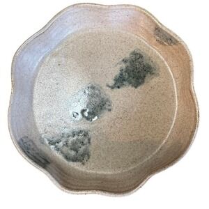 Vintage 1985 Ceramic Scalloped Bowl‎ Signed Handmade Studio Pottery